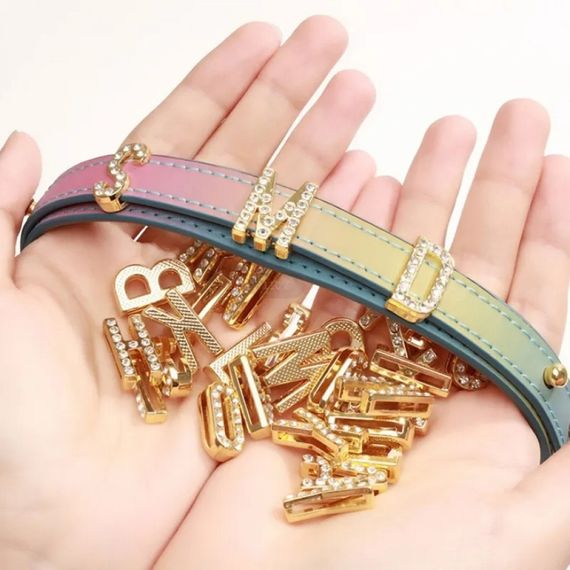 Нашийник-чокер із золотими літерами зі стразами Sevanda Lockink, шкіряний, різнокольоровий Sex Aura | Зображення 2