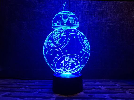 Змінна пластина "BB 8" для 3D світильників 3DTOYSLAMP | Зображення 1