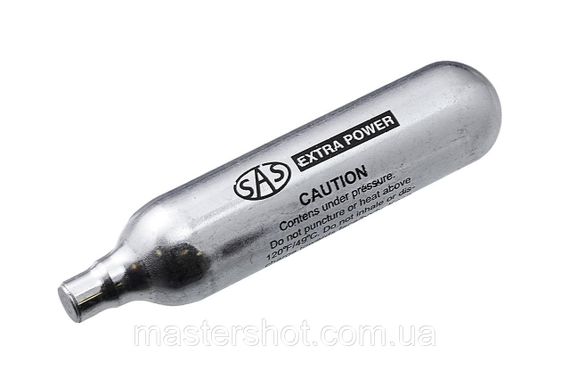 Балончики (20шт.) для пневматики CO2 SAS Extra power для пневматичної пістолета, для пневмата (12г) | Зображення 1