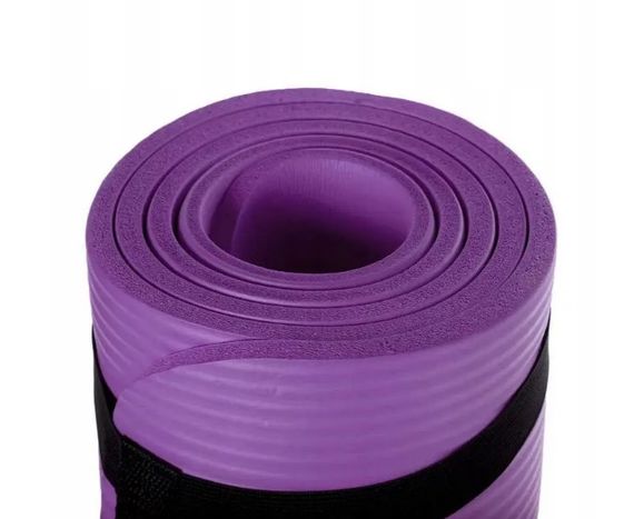 Килимок для йоги та фітнесу Power System PS-4017 NBR Fitness Yoga Mat Plus Purple (180х61х1) (PS-4017_Purple) | Зображення 3