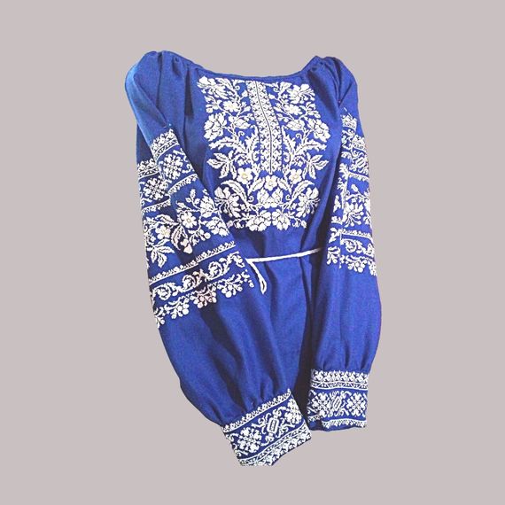 Рубашка Украинская вышиванка 20204812 цвет синий размер 3XL