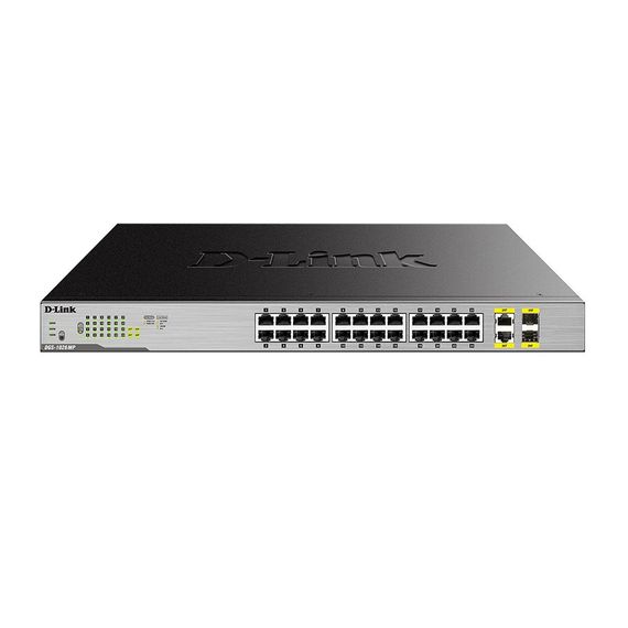 Комутатор D-Link DGS-1026MP 24x1GE PoE, 2xSFP/GE, 370W (DGS-1026MP)