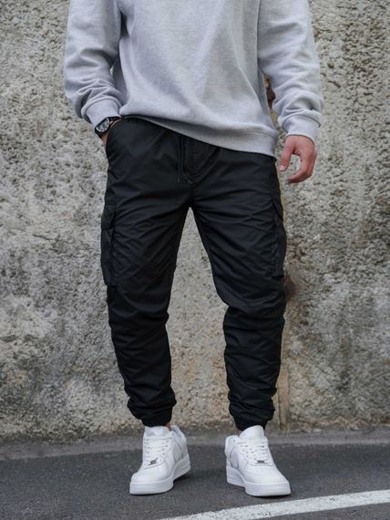 Теплі штани карго Without Vader Reflective Black | Зображення 2