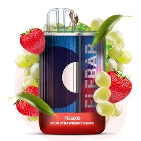 Elf Bar TE6000 5%. Кислая Клубника Виноград (Sour Strawberry Grape)