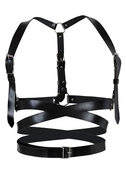 Портупея Art of Sex Melani Leather harness Чорна L/XL/2XL