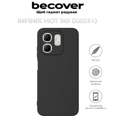 Чехол для мобильного телефона BeCover Infinix Hot 50i (X6531) Black (712497) | Зображення 5