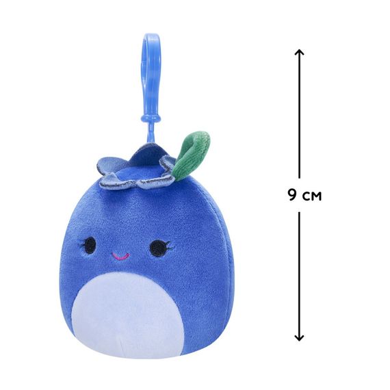 М'яка іграшка Чорниця Блубі Squishmallows SQCP00147 на кліпсі 9 см | Зображення 3