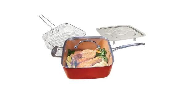 Сковорідка фритюрниця пароварка з кришкою 24 см TOP Kitchen TK00091 | Зображення 2