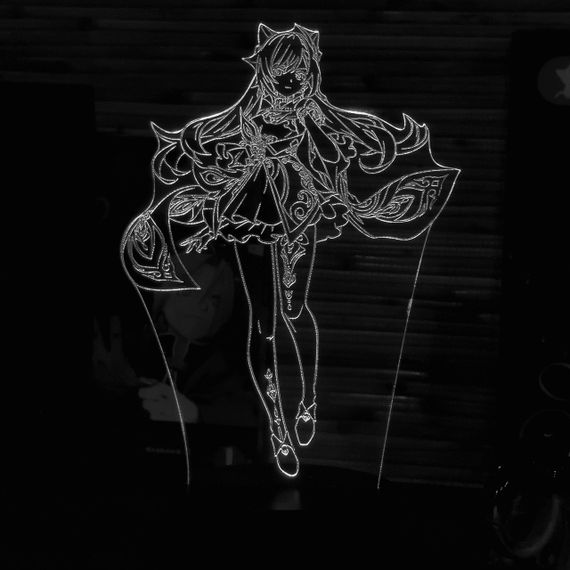 Акриловый светильник-ночник Кэ Цин белый tty-n000635