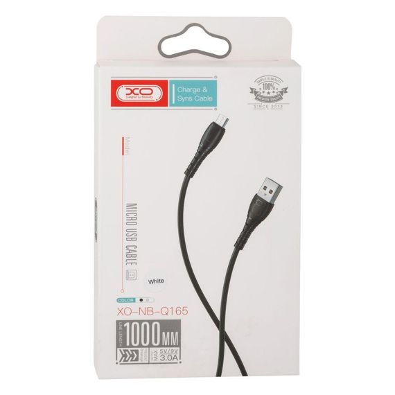 Кабель USB XO NB-Q165 Micro 3A Колір Бiлий | Зображення 1