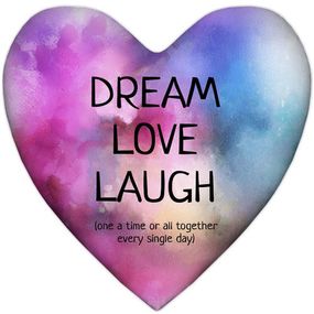 Подушка сердце XXL Dream love laugh 57x57 см (6PS_15L083)