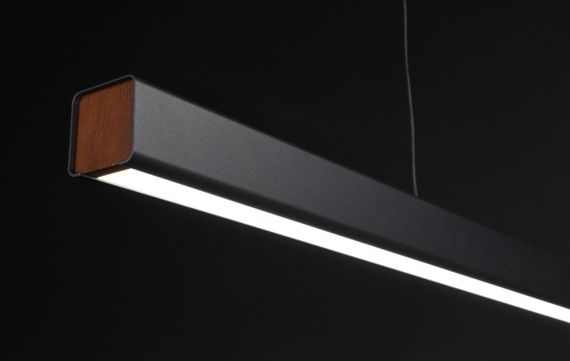 Люстра світлодіодна підвісна LED світильник для квартири на стелю лед 27352 Чорний 15-100х6х100 см. | Зображення 5