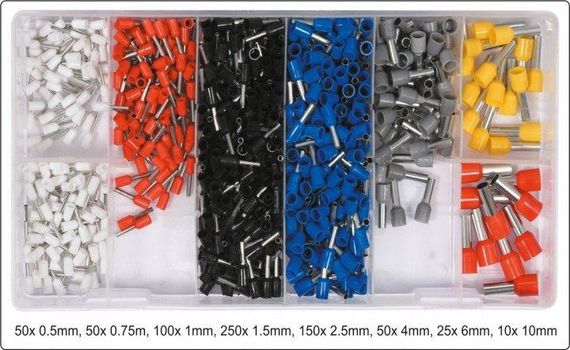 Набор кабельных гильзовых наконечников соединителей 685шт YATO YT-06895 | Зображення 1