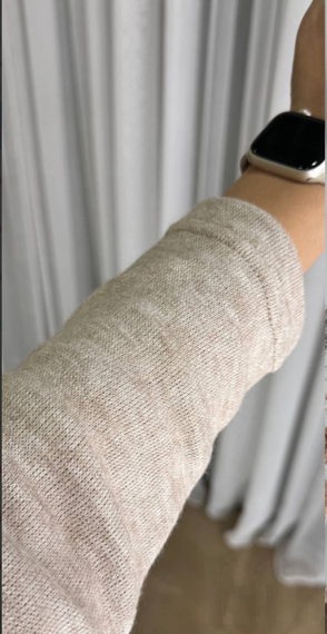 Женский теплый ангоровый костюм с юбкой миди LK137 цвет бежевый, размер 42/44