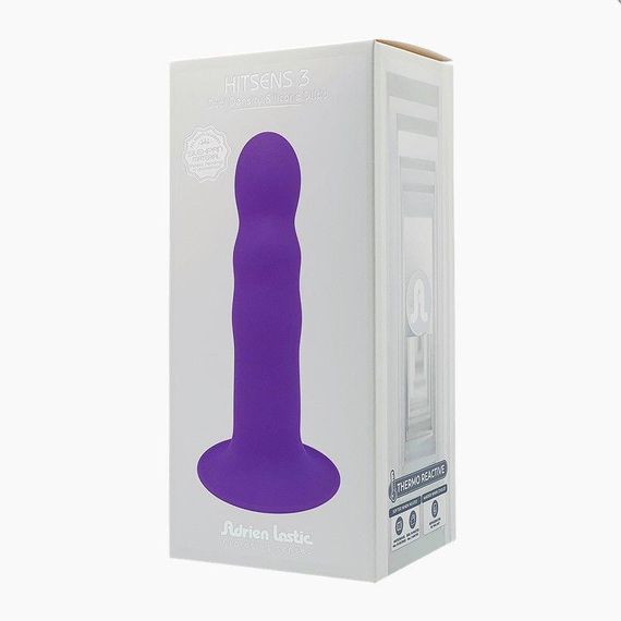 Дилдо з присоскою Adrien Lastic Hitsens 3 Purple, відмінно для страпона, діам. 4,1см, довжина 18,2см Sex Aura | Зображення 1