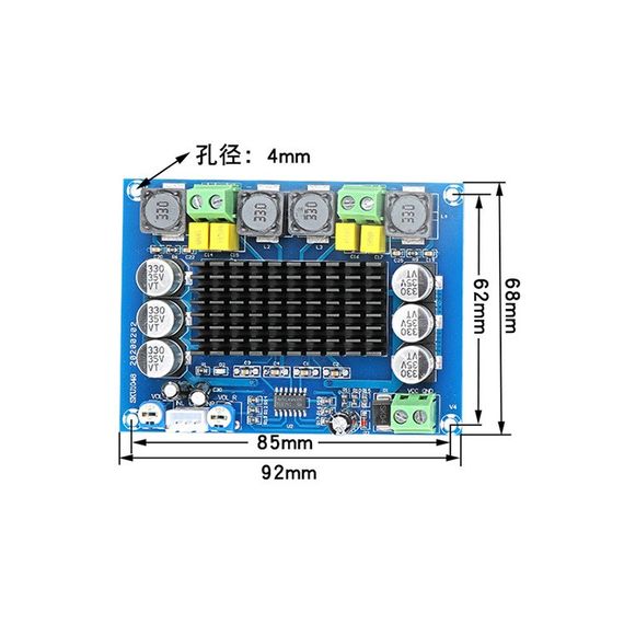 Аудио усилитель стерео 2*120W TPA3116D2 (XH-M543) | Зображення 4