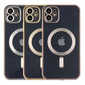Чехол TPU Metallic Chrome з повним захистом камери with Magsafe для Iphone 11 Цвет Chrome Срібло