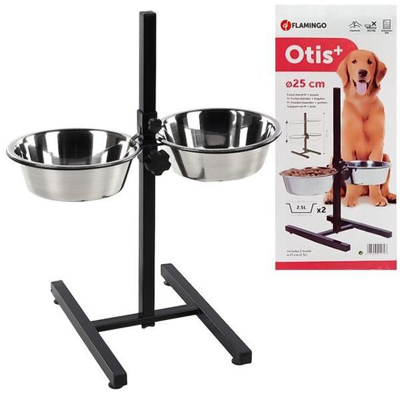 Flamingo Otis+ H-Stand М фламинго отис+ миски для собак на штативе, 2х2.5л