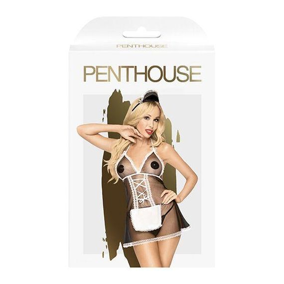 Рольовий костюм "Французька покоївка" Penthouse - Teaser Black, M/L | Зображення 2