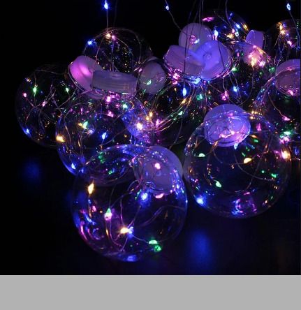 Світлодіодна гірлянда Xmas 150 LED Copper, мідний дріт, прозорі кулі, 8 см, 3M*1,5M (47657-7250_270)