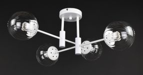 Люстра стельова на 4 лампочки 27760 Білий 26х65х65 см.