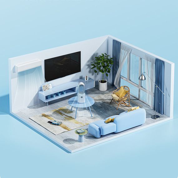 Настільний вентилятор F8 3in1 з Bluetooth-динаміком і нічником 4000mAh White | Зображення 7