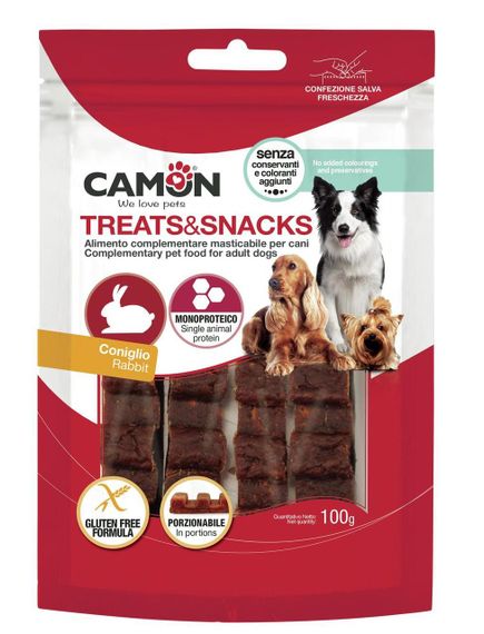 Ласощі для собак Camon Батончики Treats & Snacks з м'ясом кролика, 12см, 100г