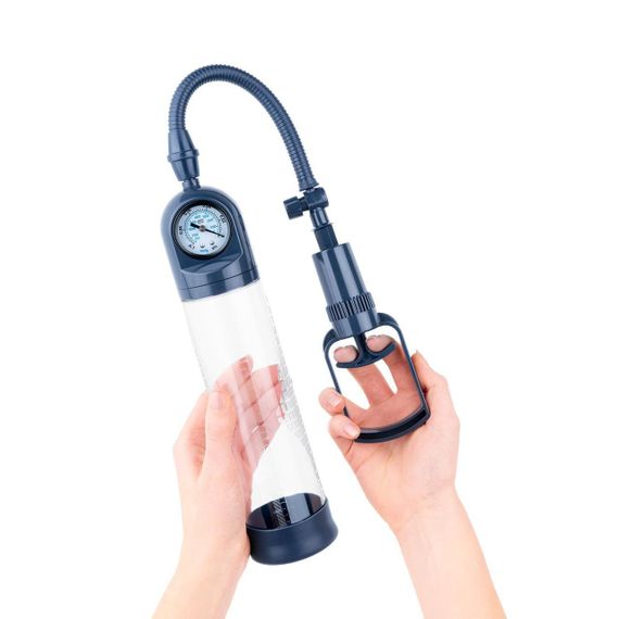 Вакуумна помпа для пеніса Boners Penispump With Pressure Gauge Sex Aura