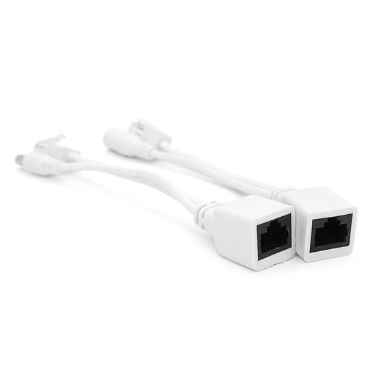 POE інжектор пасивний (пара) 802.3at (30Вт) з портами Ethernet 10/100Mbps, white