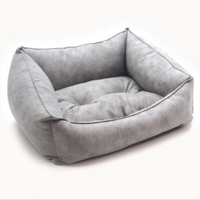 Лежак для котів і собак Zoo-hunt Челси сірий №4 60х80х22 см