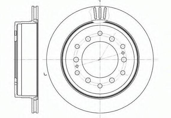 Диск гальмівний TOYOTA LAND CRUISER задн., вент. (вир-во REMSA) REMSA 695610 на TOYOTA LAND CRUISER PRADO (KDJ15_, GRJ15_)
