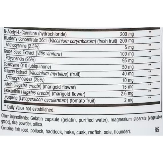 Комплекс для профілактики зору Natural Factors Advanced Eye Factors 60 Caps | Зображення 2