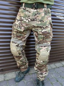 Штани тактичні Combat Tactical мультикам з наколіниками