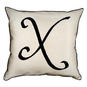 Подушка с мешковины Letter X 45x45 см (45PHB_ABC048_WH)