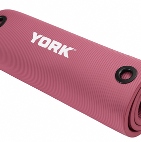 Мат для фитнеса с отверстиями York Fitness NBR 1см розовый