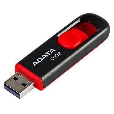 USB флеш накопичувач ADATA 16Gb C008 Black/Red USB 2.0 (AC008-16G-RKD) | Зображення 1
