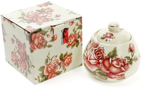 Цукорниця Cream Rose "Корейська Роза" 300мл, порцелянова | Зображення 1