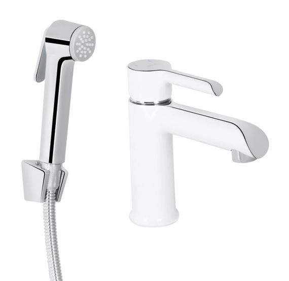 Змішувач для раковини Qtap Grand (з гігієнічним душем) QTGRA272CRW45671