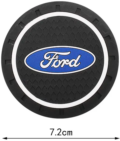 Силиконовый коврик в подстаканник с логотипом Ford комплект 2 штуки | Зображення 2