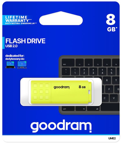 Flash Drive Goodram USB 8GB UME2 (UME2-0080Y0R11) Yellow | Зображення 4
