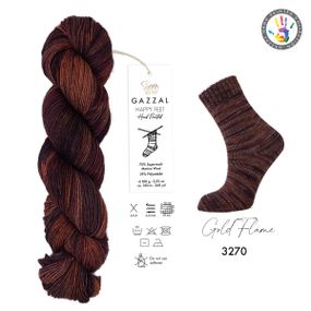 Шкарпеткова пряжа Gazzal Happy Feet, 3270