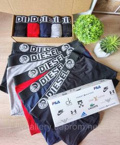Комплект трусов Diesel, подарочный набор боксеров Дизель в коробке на 5 штук, трусы для настоящих мужчин 5,