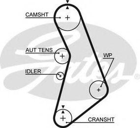 Ремінь зубч. ГРМ Audi A6, Skoda Octavia, VW (1.8t, 2.0) Z=150 (вир-во Gates) GATES 5491XS на AUDI A4 седан (8D2, B5)