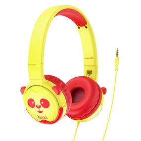 Накладные наушники Hoco W31 Childrens (3.5mm/1.2m) Жёлто-красный