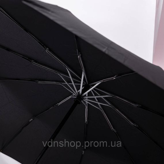 Парасолька автоматична з дерев'яною ручкою класична з поліестеру діаметр 116 см Чорна HP-23-8B | Зображення 1