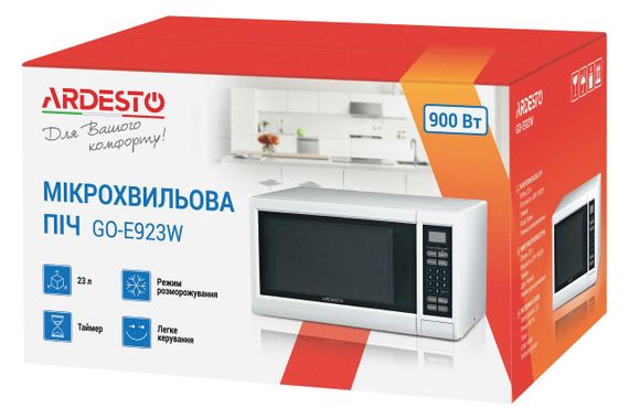 Микроволновая печь Ardesto GO-E923W 23л/900Вт/эл.управл./белая (GO-E923W) | Зображення 4