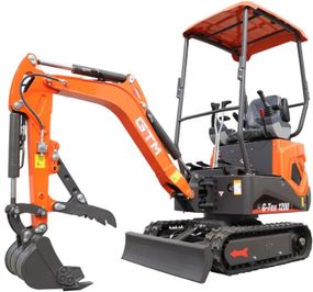 Мініекскаватор дизельний GTM G-Tex 1200 (7.5 кВт, 10.2 к.с., до 1.72 м, 1200 кг)