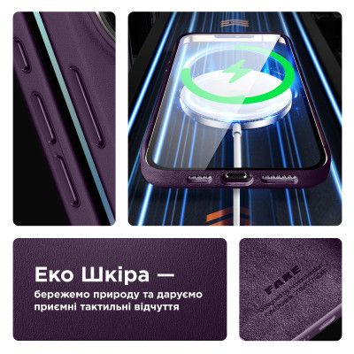 Чехол для мобильного телефона Armorstandart FAKE Leather Case Apple iPhone 15 Pro Deep Purple (ARM76302) | Зображення 3