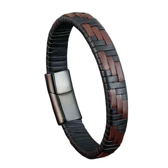 Чоловічий шкіряний браслет Primo Cowboy Lux 21 - Black