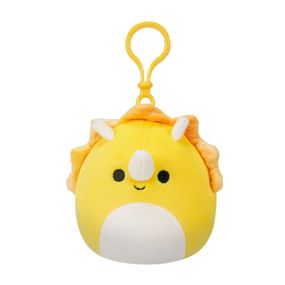 М&apos;яка іграшка Squishmallows на кліпсі – Трицератопс 9 см (SQCP00216)